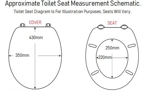 Standard Size Shape and Fit Toilet Seat With Bar Hinge